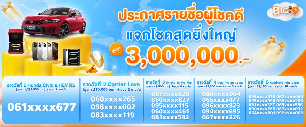 BIGX9 เว็บเดิมพันออนไลน์ อันดับ 1 ของไทย รวมคาสิโน สล็อต กีฬา ครบวงจร